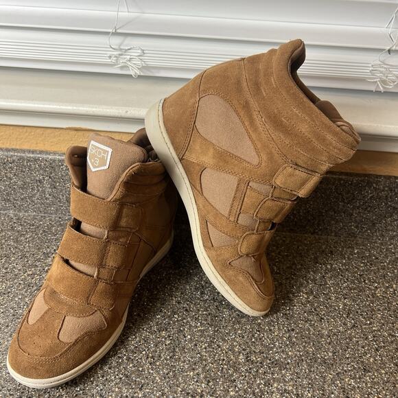 SKCH+3 Skechers Womens Sz 9.5 Brown Suede Hidden Wedge Comfort Casual Ankle Boot - Picture 4 of 10